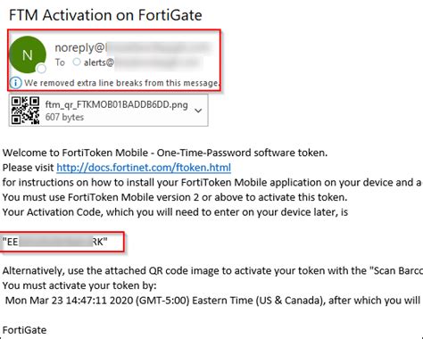 Open your email, copy and paste the authentication token code into the Enter Security Code field, and click GO. . Fortitoken activation email not received